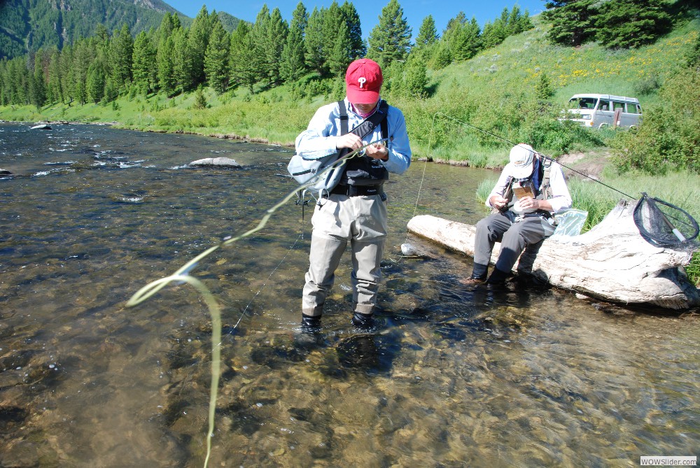 Preparing to fish